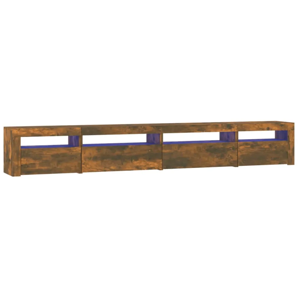 vidaXL Tv-meubel met LED-verlichting 270x35x40 cm gerookt eikenkleurig Bruin