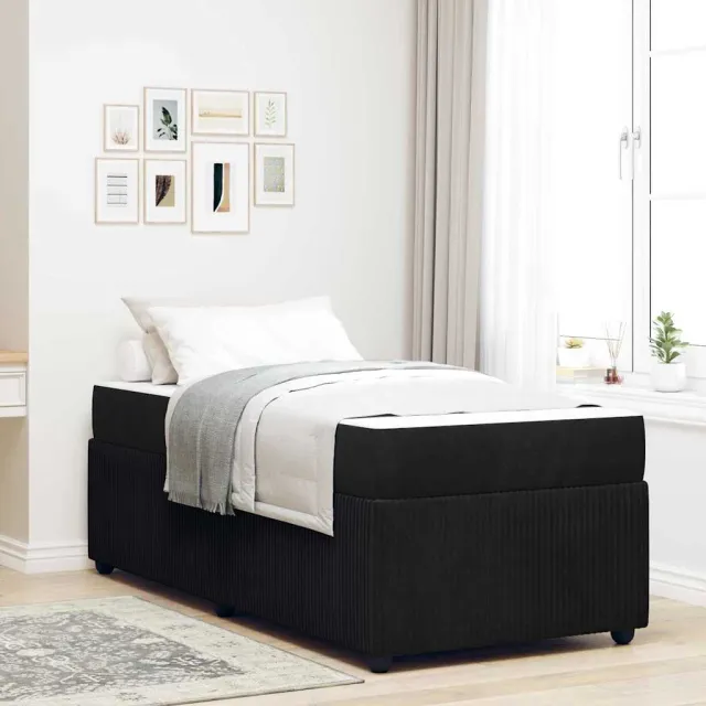 vidaXL Bedframe Zwart 90 x 200 cm Stof