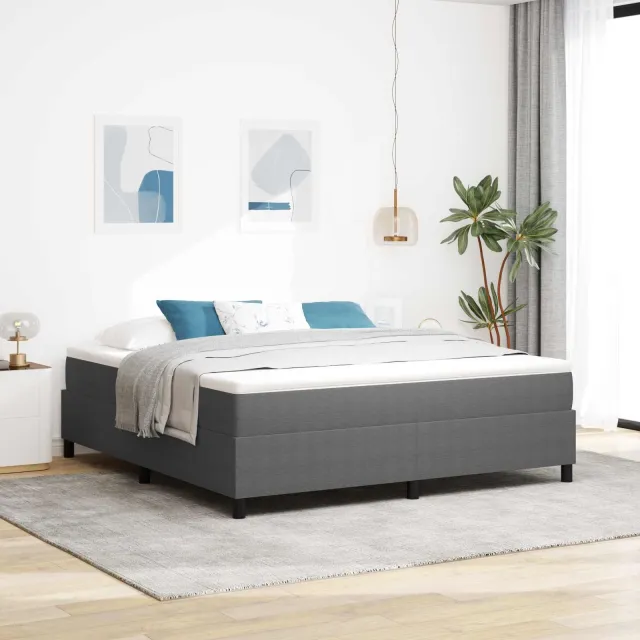 vidaXL Platform bedframe Lichtgrijs 180 x 200 cm Katoen Stof