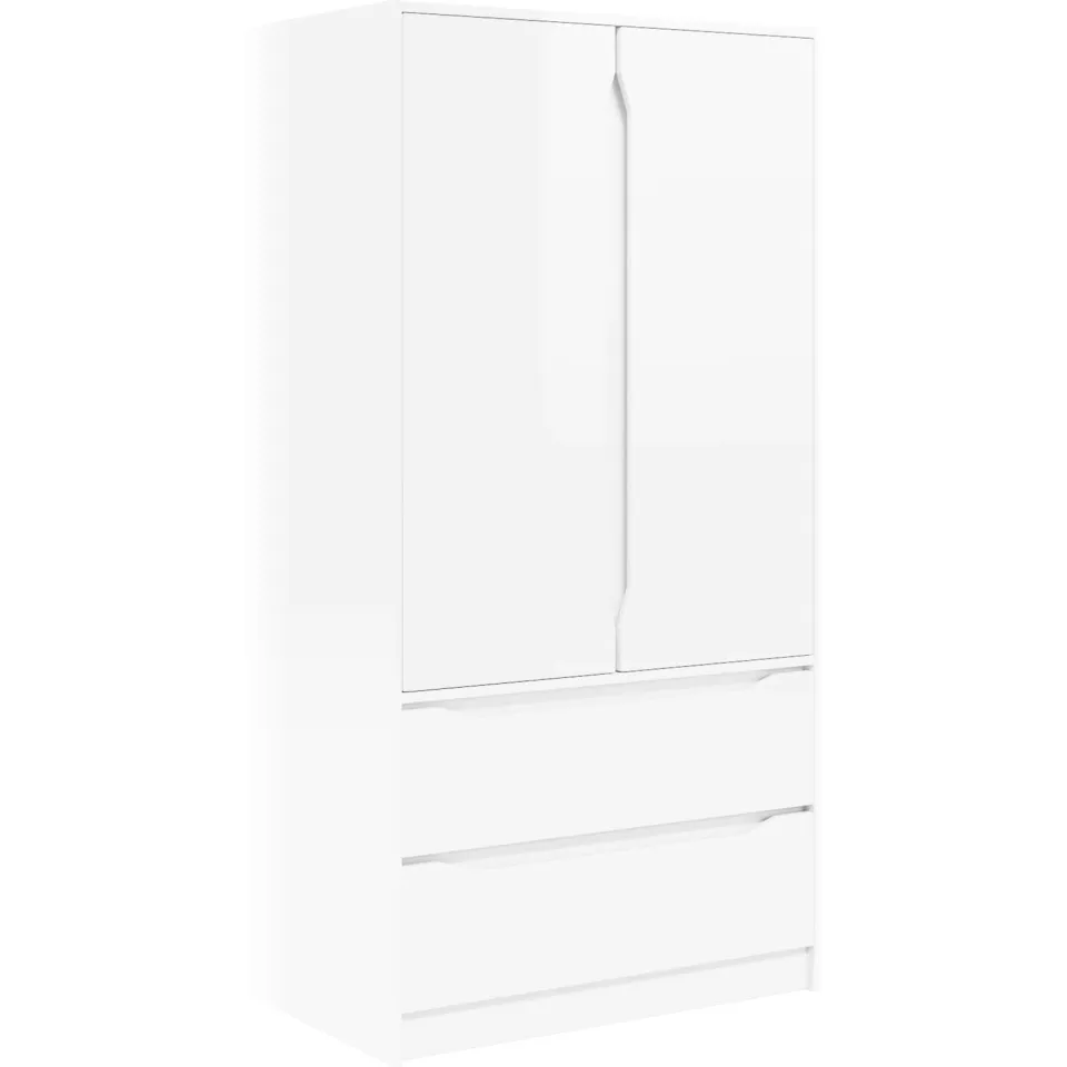 vidaXL Kledingkast Hoogglans Wit 79,5 x 49 x 156 cm, foto 3