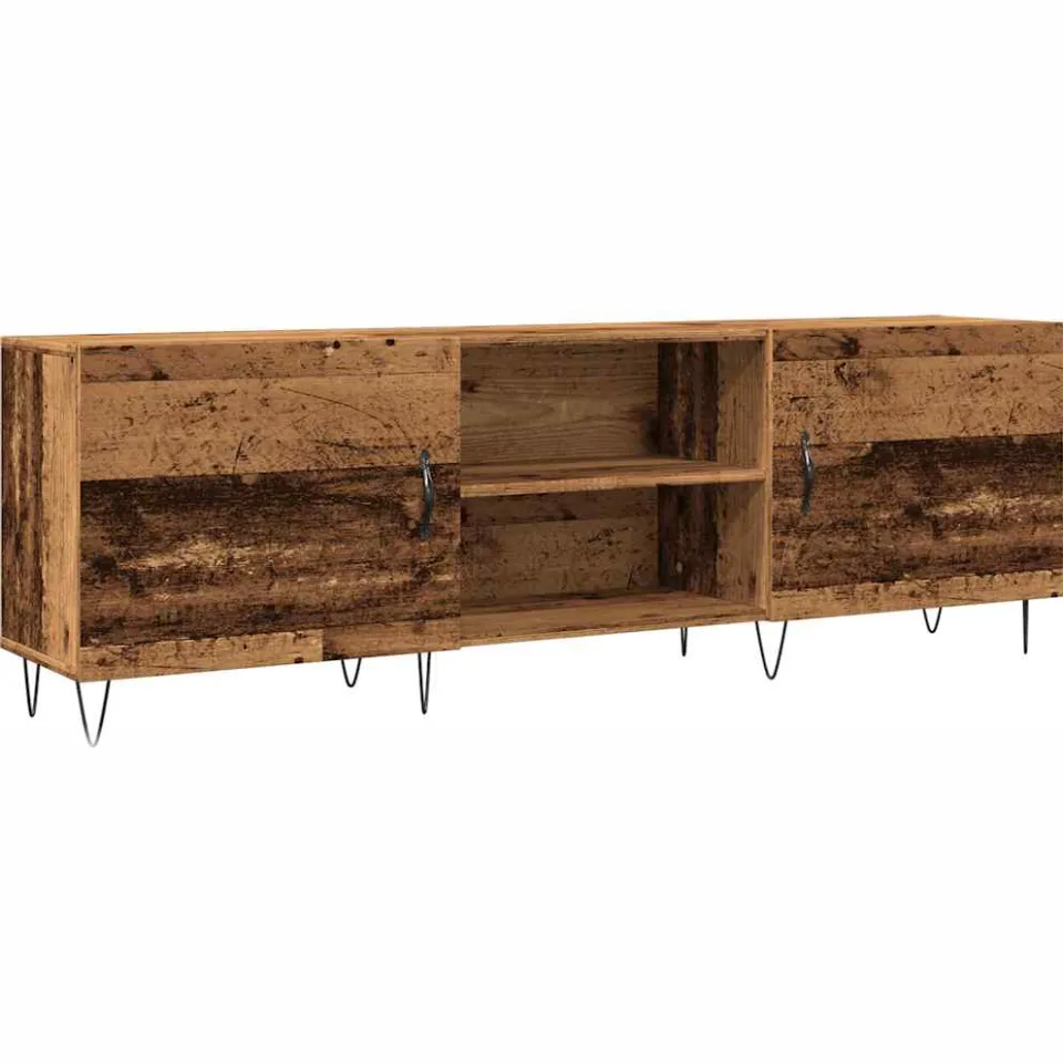 vidaXL Tv-meubel 150x30x50 cm bewerkt hout oud houtkleurig bruin, foto 3