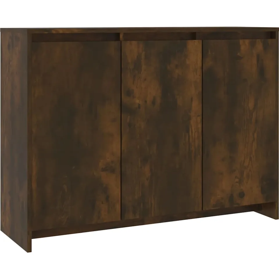 vidaXL Dressoir 102x33x75 cm bewerkt hout gerookt eikenkleurig Bruin