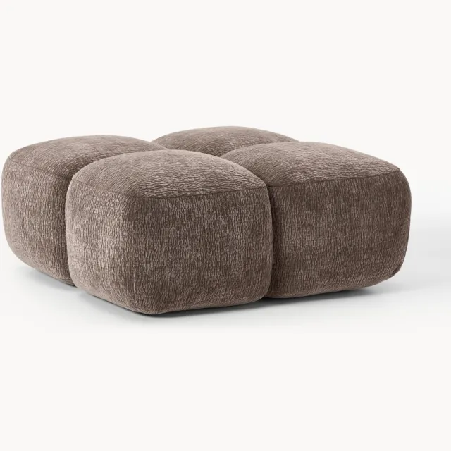 Westwing Collection Voetenbank Tayla taupe