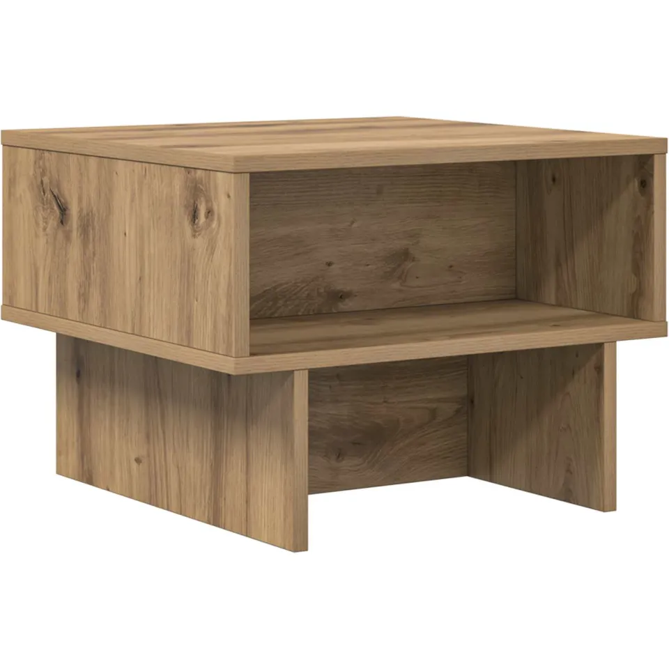 vidaXL Salontafel Artisan Eiken 48 x 46 x 35 cm Bewerkt hout, foto 3