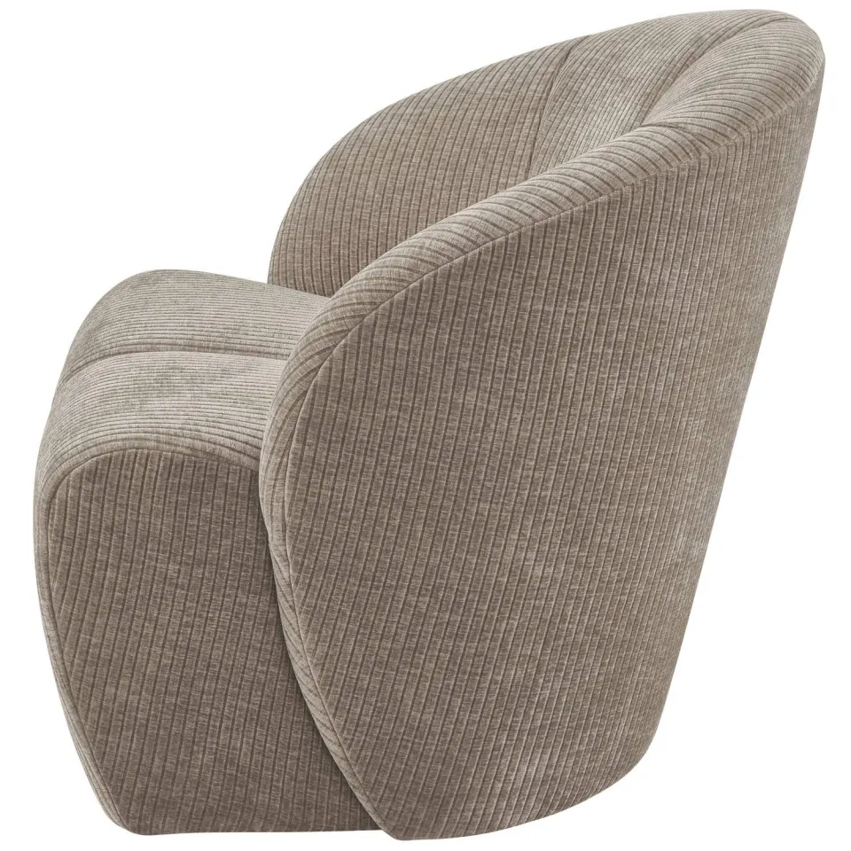 WOOOD Mojo Draaifauteuil - Bouclé - Beige Melange - 75x68x77, foto 3