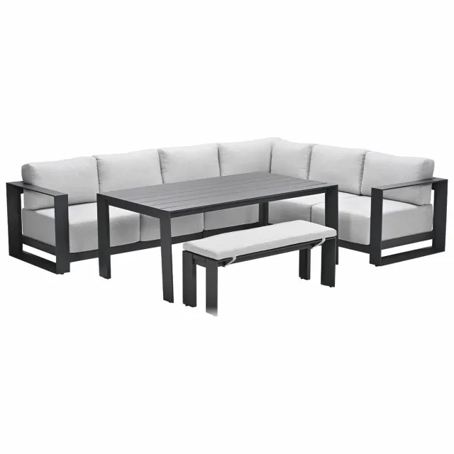 Garden Impressions Malakka lounge dining set 6-delig - valley sand Zand