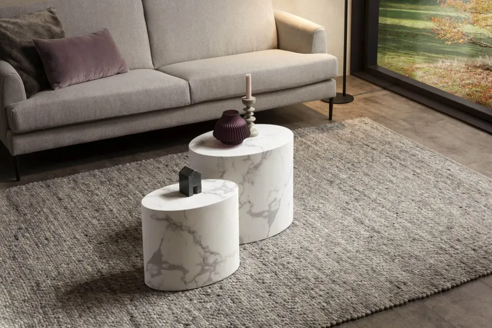 Salontafel set Esma wit rond, foto 2