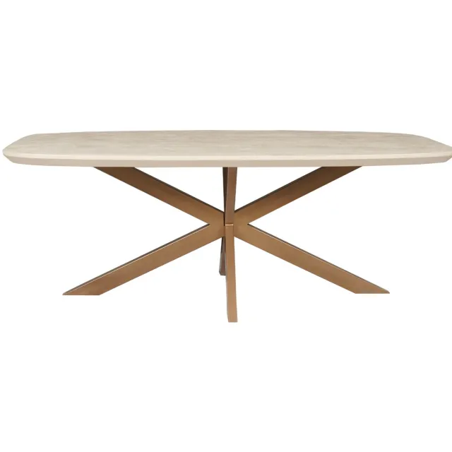 Starfurn Eettafel Madison - Deens Ovaal Zandkleur Hout - 280x120x76cm