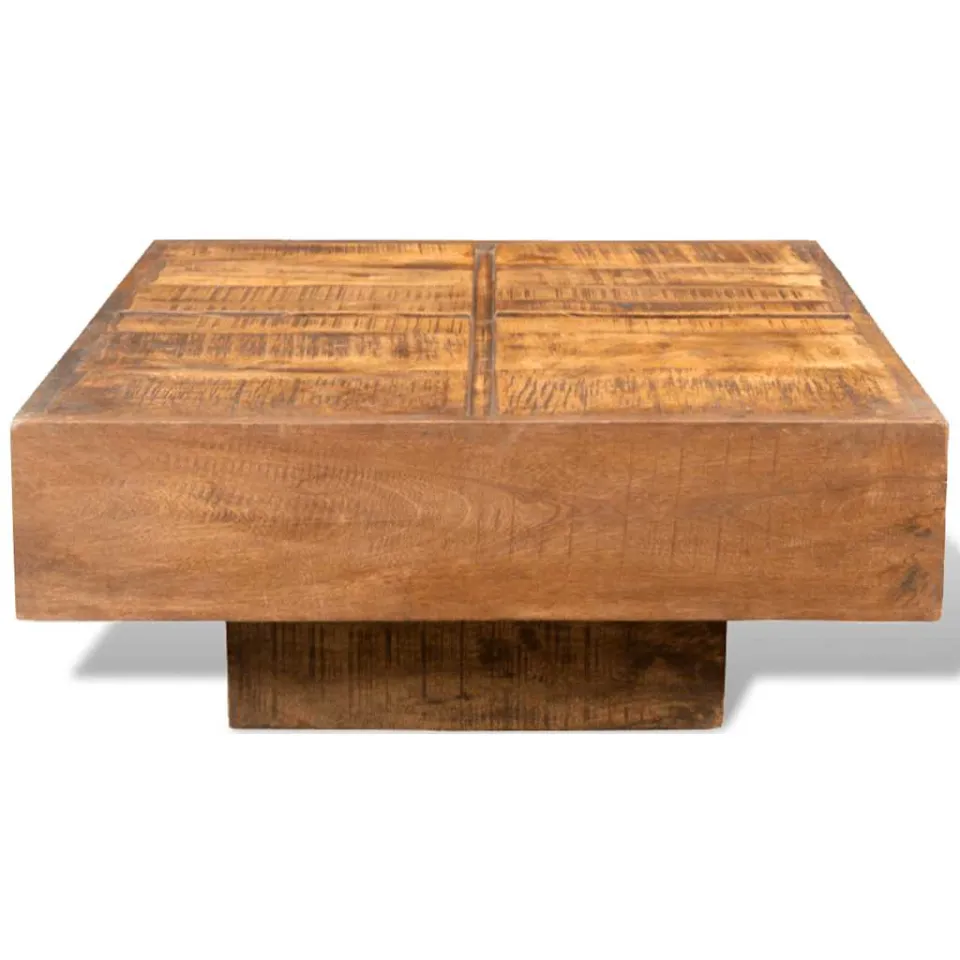 vidaXL Salontafel vierkant massief mangohout bruin, foto 2