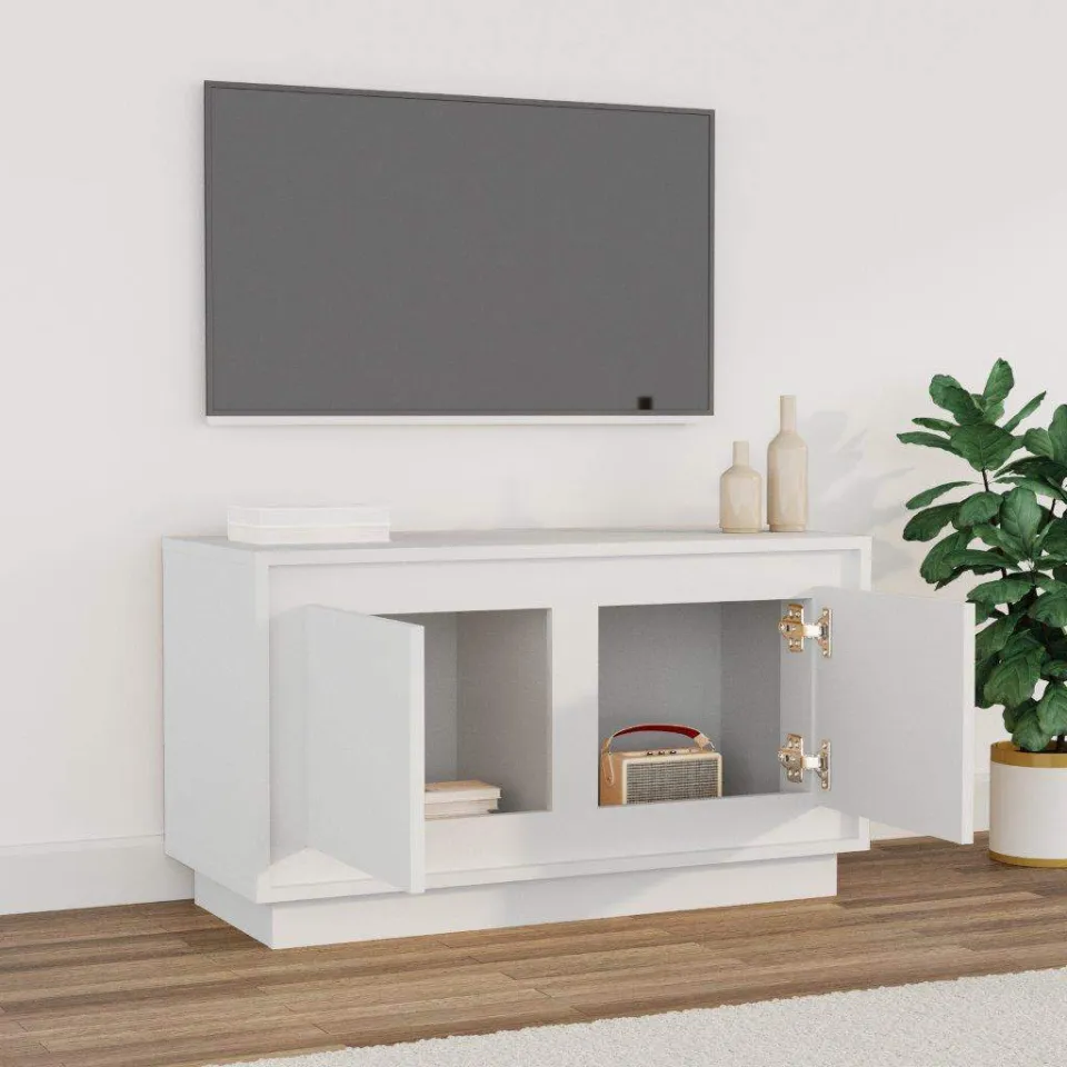 vidaXL Tv-meubel 80x35x45 cm bewerkt hout wit, foto 3