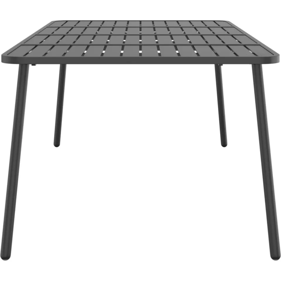vidaXL Tuintafel 200x100x71 cm staal antracietkleurig, foto 4