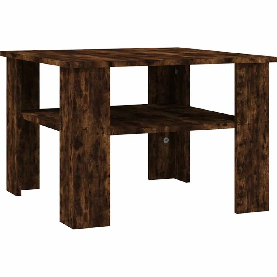 vidaXL Salontafel 60x60x42 cm bewerkt hout gerookt eikenkleurig, foto 3