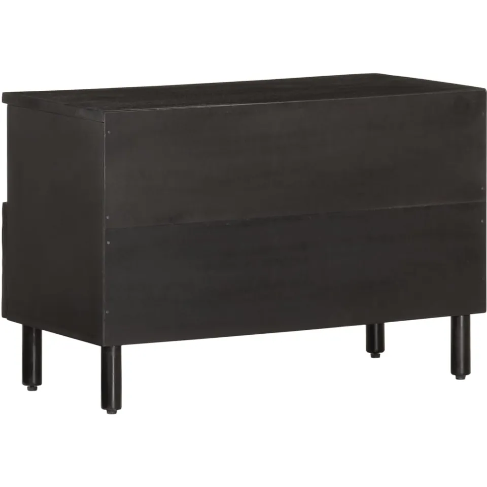 vidaXL Tv-meubel 70x33x46 cm massief mangohout zwart, foto 4