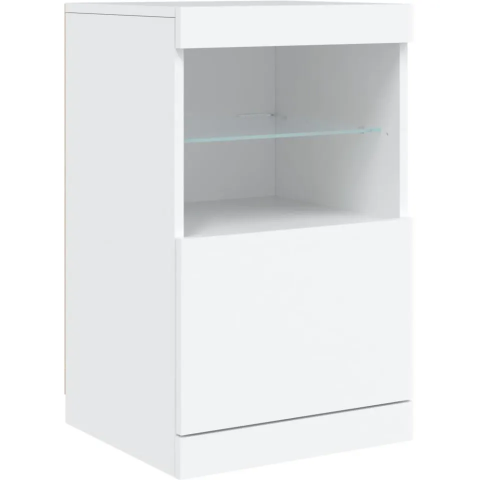 vidaXL Dressoir met LED-verlichting 41x37x67 cm wit