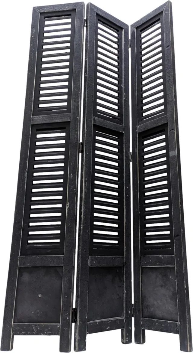 Inspiring Minds Shutter zwart old Dutch 118 cm - Raamscherm robuust hout | Inspiring Minds Zwart 118cm