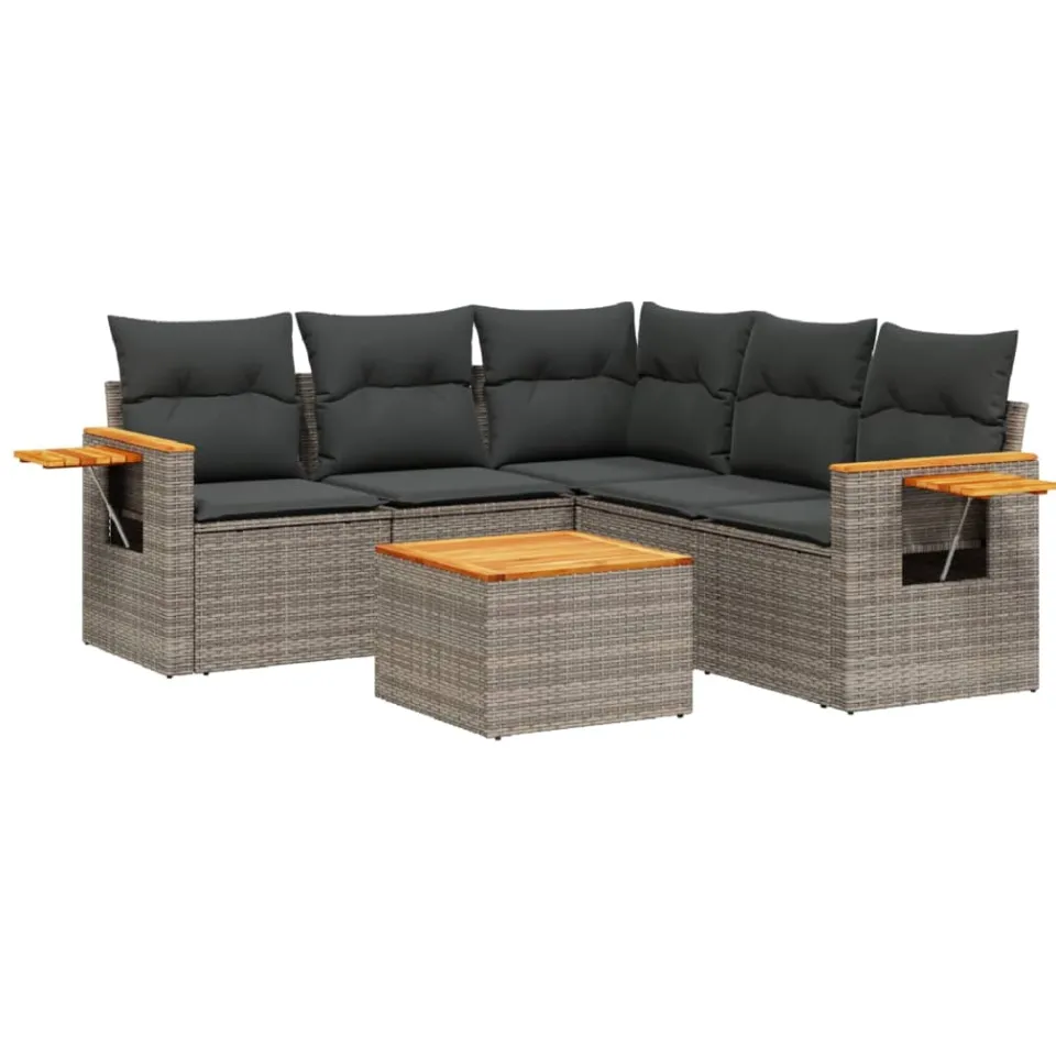 vidaXL Patio Sofa Set 5-zits Grey, foto 4