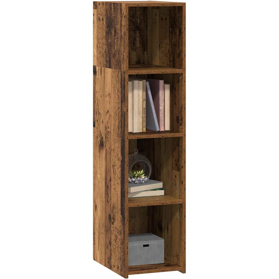 vidaXL Hoge kast Oud hout 30 x 41 x 124 cm Bewerkt hout Bruin