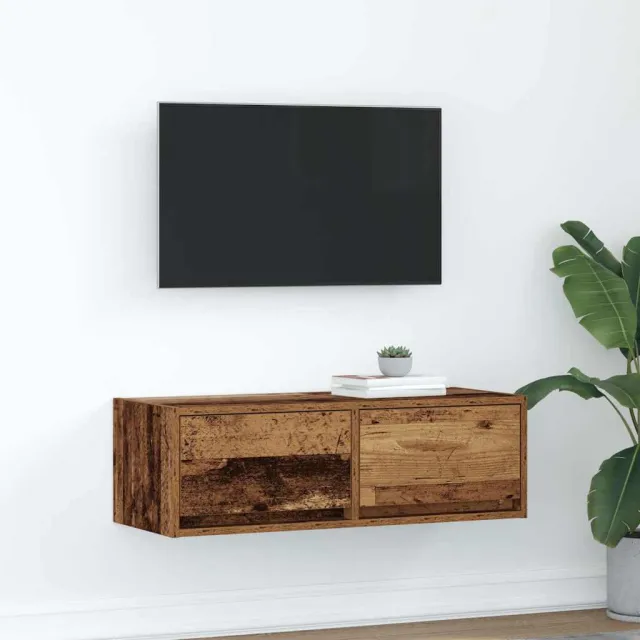 vidaXL TV-meubel 80x31x25,5 cm bewerkt hout oud houtkleurig bruin, foto 2
