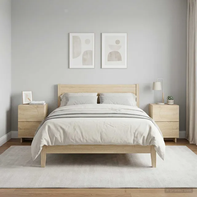 vidaXL Nachtkastje 2 st Sonoma Eiken 33,5 x 34,5 x 50 cm Bewerkt hout, foto 2