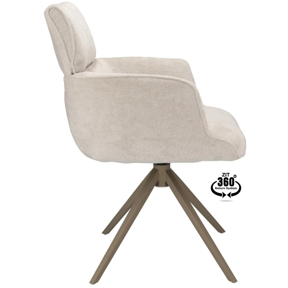 Wehkamp Home armstoel Belle linnen linen, foto 5