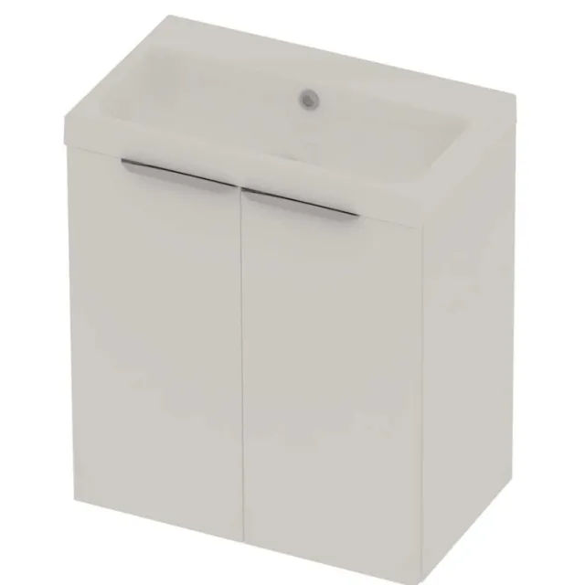 Basic-Line Pretty 36 Badmeubelset Polystone Zonder Kraangat 60x36x70 cm Mat White Glans Wit