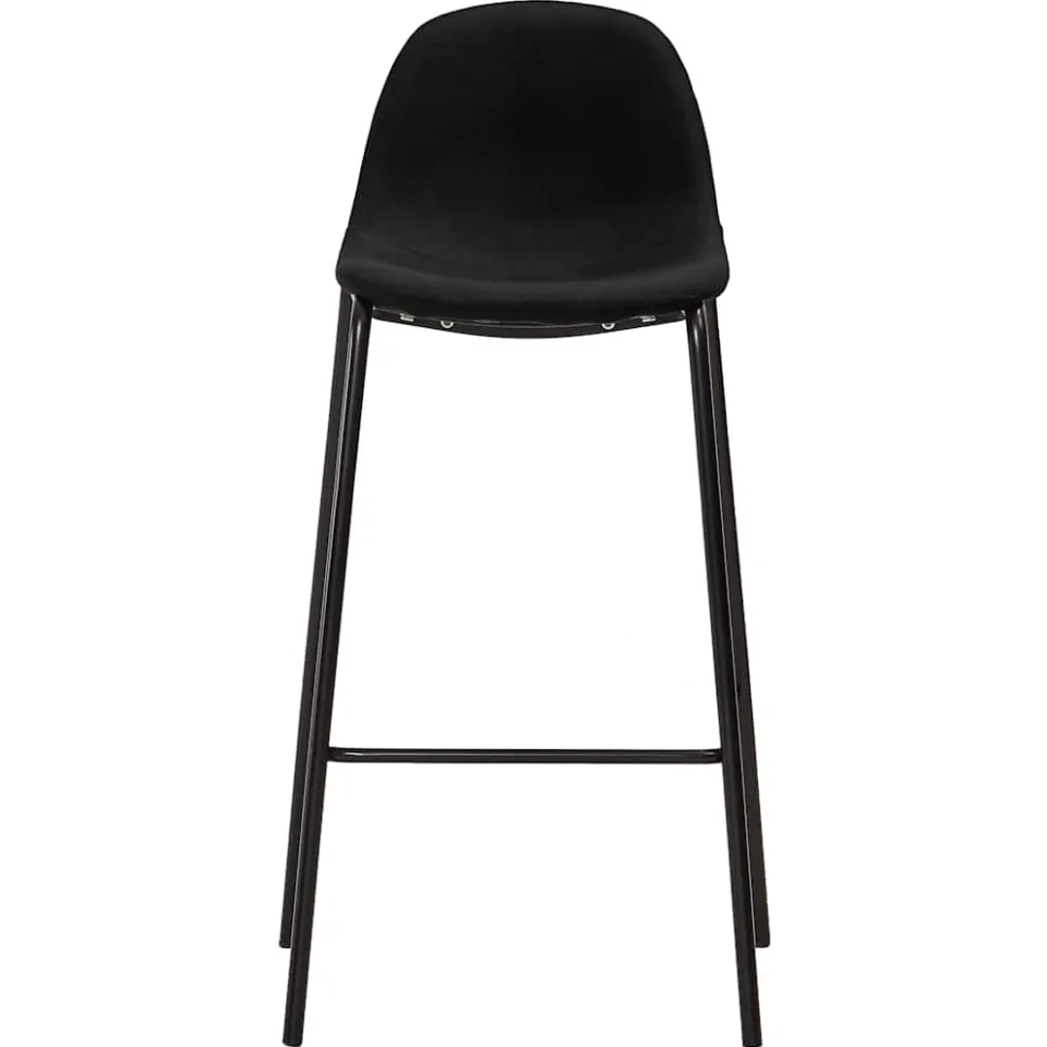 vidaXL Barstoelen 4 st stof zwart, foto 3