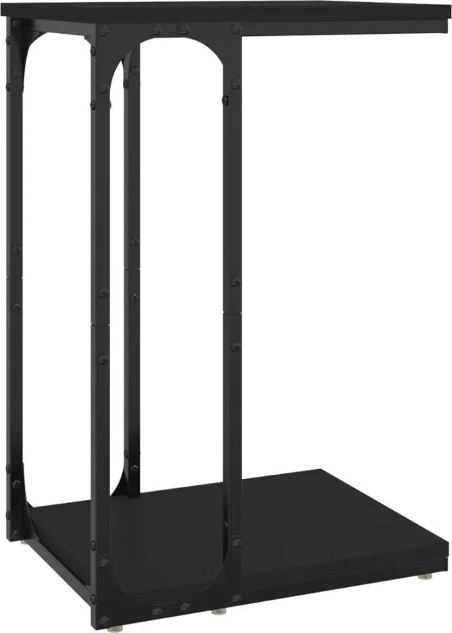 vidaXL Bijzettafel - 40x30x60 - cm - bewerkt - hout - zwart