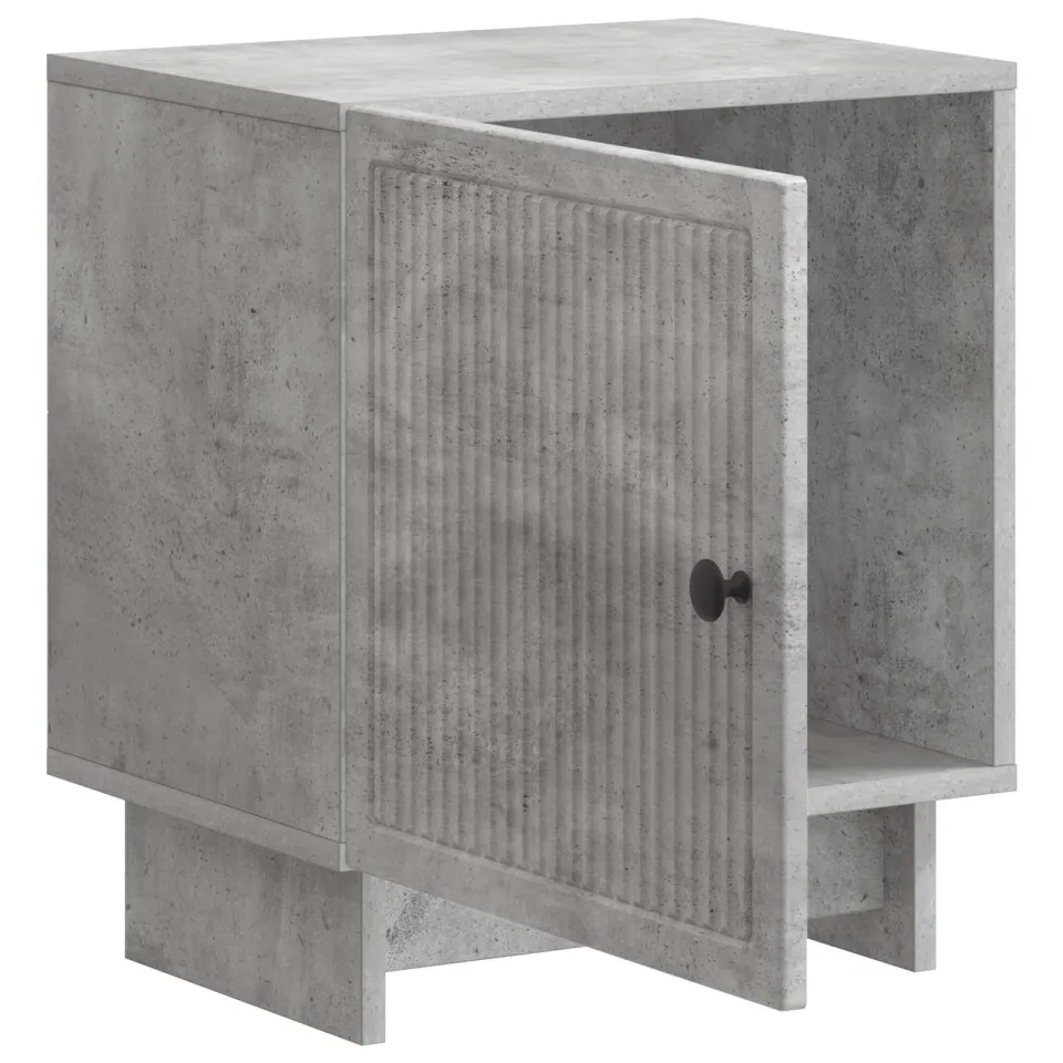 vidaXL Nachtkastje Betongrijs 43 x 34,5 x 50 cm Bewerkt hout grijs, foto 3