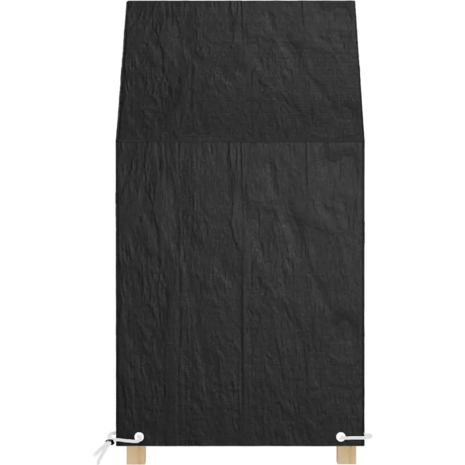 vidaXL Tuinstoelhoezen 2 st met 8 oogjes 65x65x80/120 cm polyetheen zwart, foto 2