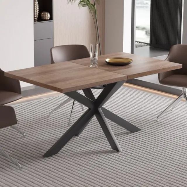 Rousseau Uitschuifbare tafel 'Kos' 160-200 cm Donkerbruin