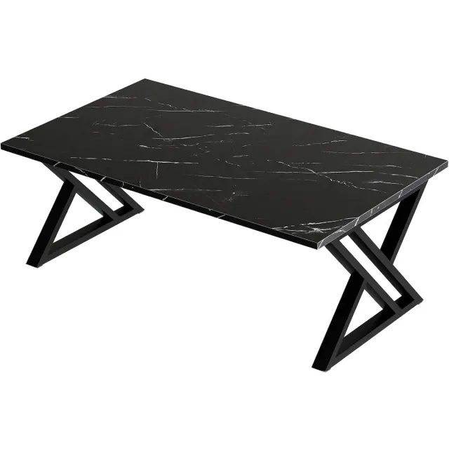 Imperatoris Salontafel - Geschikt voor Woonkamer, Thuiskantoor & Buiten - Stijlvolle Salon Tafel en Sidetable - Zwart - 100 x 48 x 55 cm - van Imperatoris