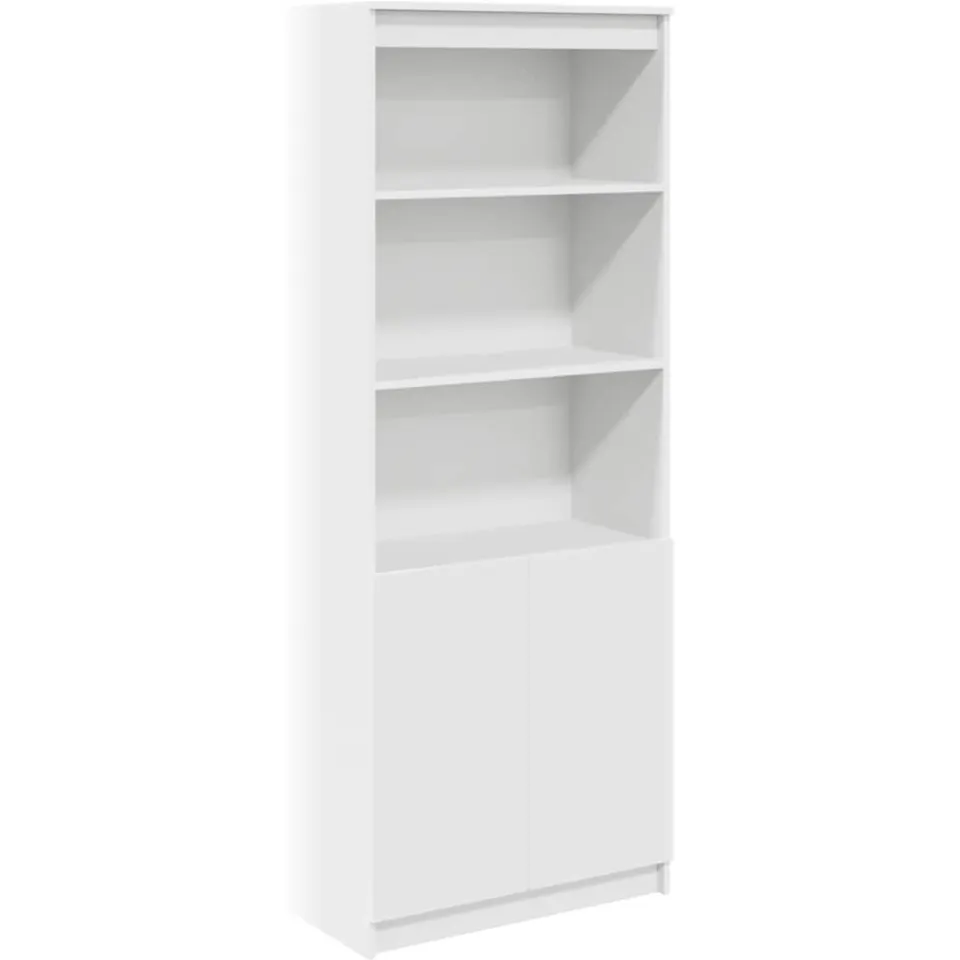 vidaXL Hoge kast 70x35x180 cm bewerkt hout wit