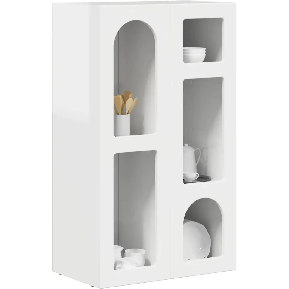vidaXL Dressoir ELST Hoogglans wit 59 x 35 x 100,5 cm Bewerkt hout, foto 2