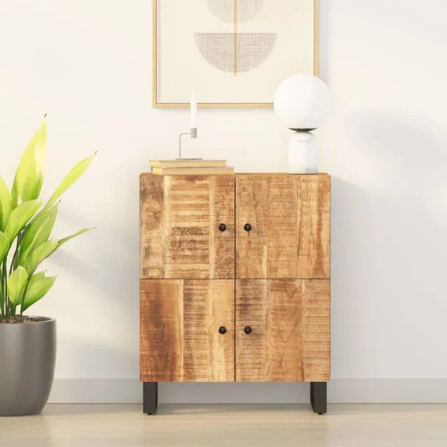 vidaXL Dressoir met 4 deuren 60x33x75 cm massief mangohout Bruin