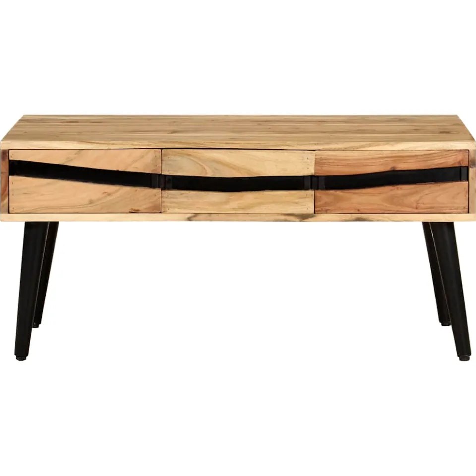 vidaXL Salontafel 88x50x42 cm massief acaciahout bruin, foto 2