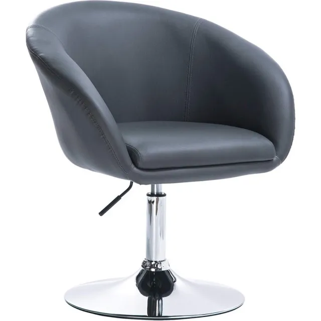 Dripio Barkruk Deluxe Aysel - Industrial - Grijs - Barkrukken set van 1 - Barstoel Kruk - Barstoelen met rugleuning - Keukenstoel - In hoogte verstelbaar - Kunstleer
