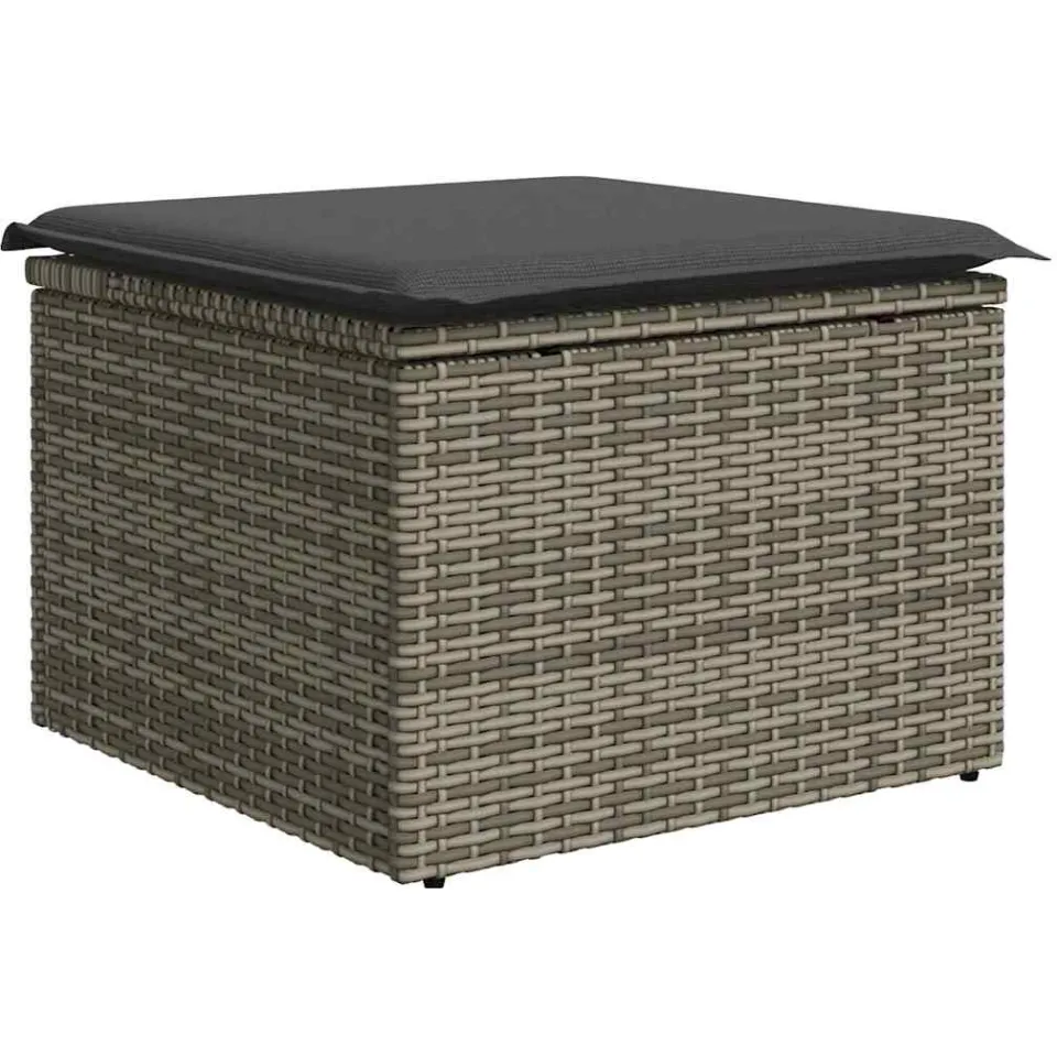 vidaXL Tuin Sofa Set 8 st Grijs Poly riet