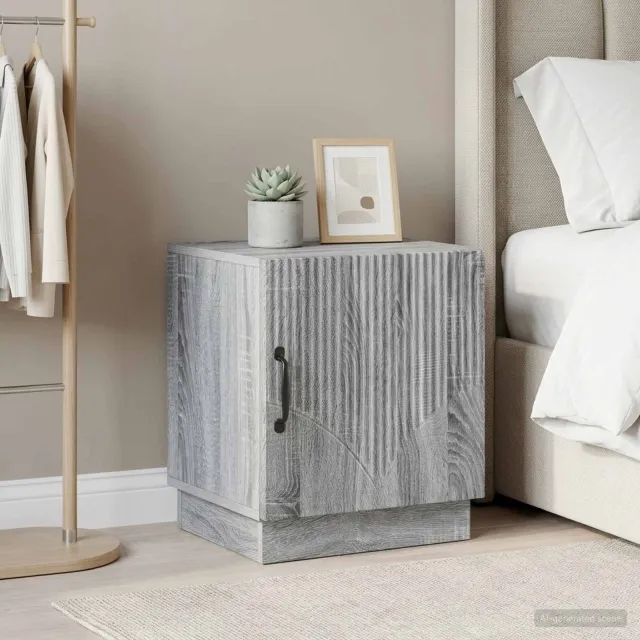 vidaXL Nachtkastje 2 st Grijs Sonoma 43 x 34,5 x 47 cm Bewerkt hout