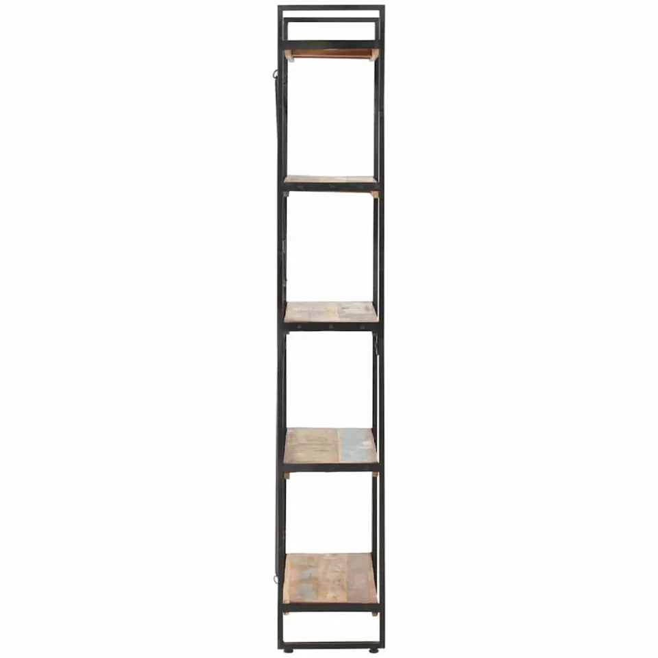vidaXL Boekenkast met 5 schappen 90x30x180 cm massief gerecycled hout bruin, foto 3