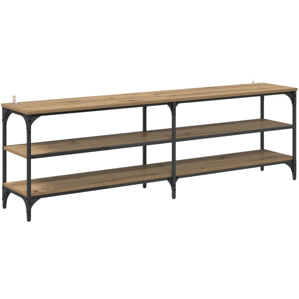 vidaXL TV-kast 160 x 30 x 50 cm Artisan Eiken Gemonteerd hout en ijzer, foto 3
