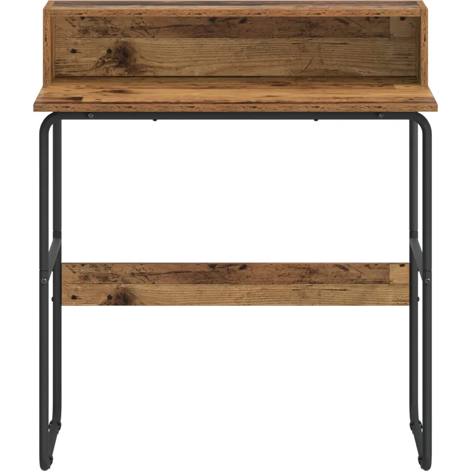 vidaXL Bureau met opbergruimte Oud hout 80 x 50 x 91 cm Bruin