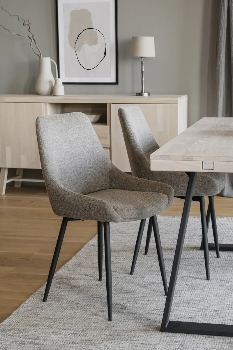 Rowico Home Sierra eetkamerstoel donker beige - set van 2, foto 2
