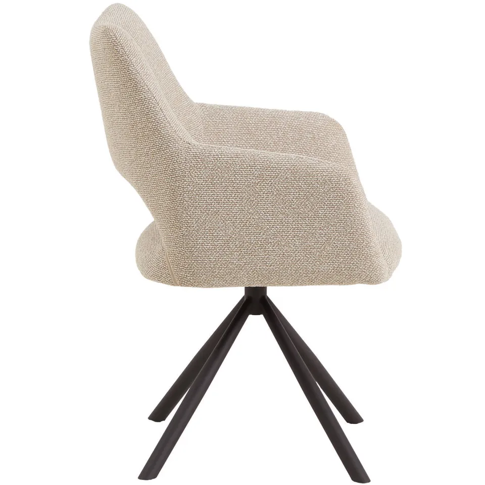 NOUS Living Ava eetkamerstoel beige, foto 3