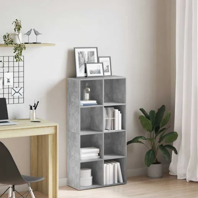 vidaXL Boekenkast/dressoir 66x30x130 cm bewerkt hout betongrijs