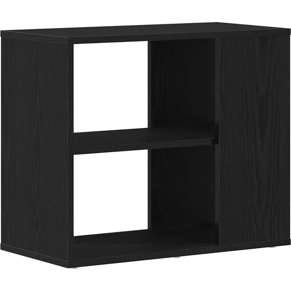 vidaXL Dressoir Zwart Eiken 60 x 30 x 50 cm Bewerkt hout, foto 3