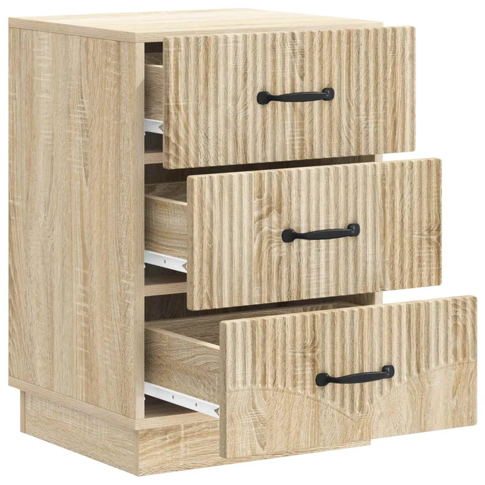vidaXL Nachtkastje Sonoma Eiken 43 x 41 x 63,5 cm Bewerkt hout, foto 3