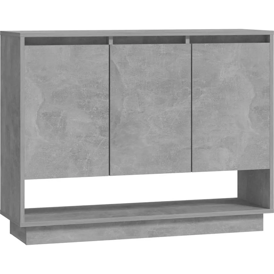 vidaXL Dressoir 97x31x75 cm bewerkt hout betongrijs