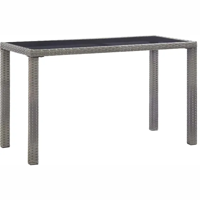 vidaXL Tuintafel 123x60x74 cm poly rattan antraciet Anthraciet
