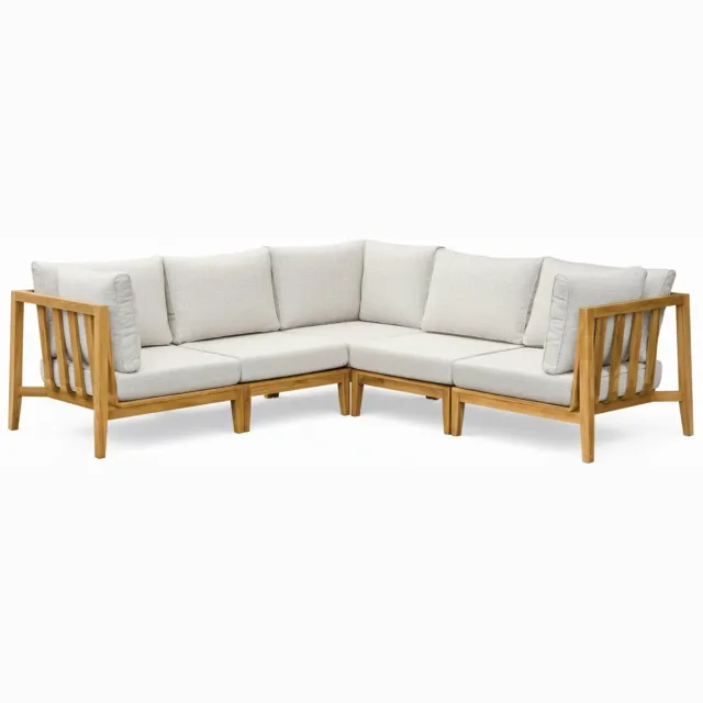 Belito Daan Hoek Loungeset | Teakhout | 245x245 cm | Nr. 3 teak