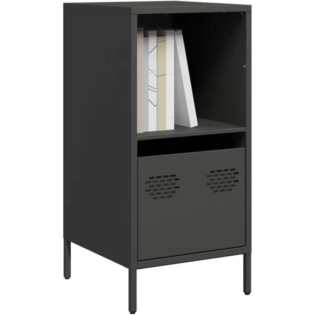 vidaXL Dressoir 35x39x73,5 cm koudgewalst staal zwart
